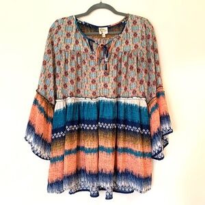 ⚡️ Flash Sale Anthropologie Fig and Flower Boho Chic Tunic Peasant Top Size M